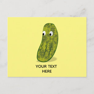 Süße Cartoon-Eingemachte-Zurken-Zeichnung Postkarte