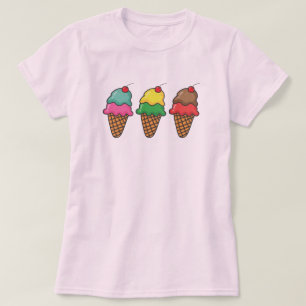 Süße Cartoon-Eiscreme T-Shirt