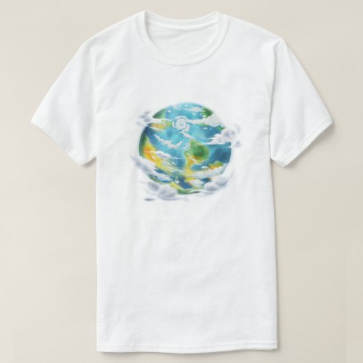 Süße Cartoon-Erde Öko-freundlich T-Shirt (Design vorne)