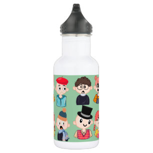 Süße Cartoon-Figuren Wasserflasche Lustige Illus