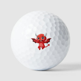 Süße Cartoon fliegender Teufel Golfball