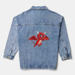 Süße Cartoon fliegender Teufel Jeansjacke