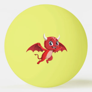Süße Cartoon fliegender Teufel Tischtennisball