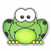 Süsse Cartoon Frosch Vinyl Sticker (Vorderseite)