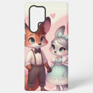 Süße Cartoon-Füchse Valentinstag Samsung Galaxy Hülle