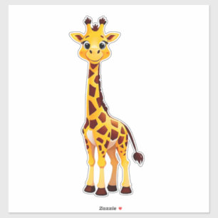 Süße Cartoon-Giraffe Aufkleber