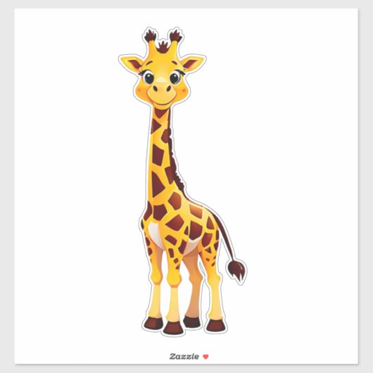 Süße Cartoon-Giraffe Aufkleber (Blatt)