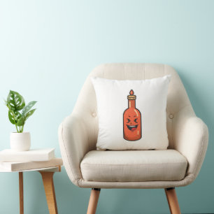 Süße Cartoon-Hot-Sauce-Flasche-Meme Kissen