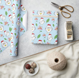 Süße Cartoon-Hühnchen-Illustration Geschenkpapier