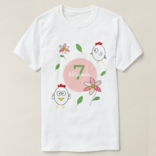 Süße Cartoon-Hühner-Illustration T-Shirt