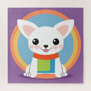 Süße Cartoon-Hund-Illustration Puzzle