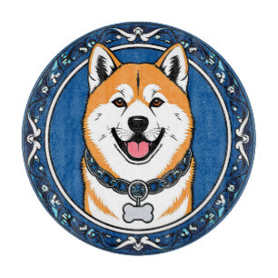 Süße Cartoon-Hund-Illustration Schneidebrett