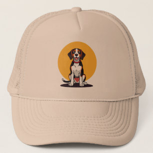 Süße Cartoon-Hund-Illustration Truckerkappe