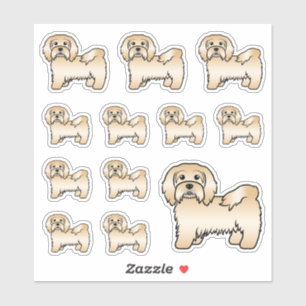 Süße Cartoon-Hund-Illustrationen eines rehbraunen  Aufkleber