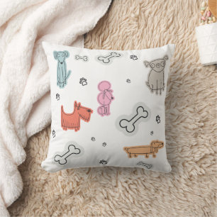 Süße Cartoon-Hunde Baby-Wurfkissen Kissen