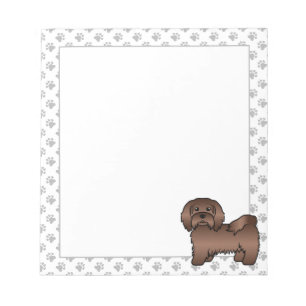 Süße Cartoon-Hunde-Illustration eines Chocolate Ha Notizblock