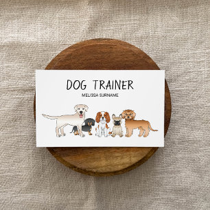 Süße Cartoon-Hunde-Illustration - Hundetrainer Visitenkarte