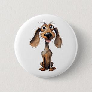 Süße Cartoon-Hunderassen-Kunstsammlung Button