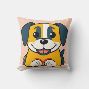 Süße Cartoon-Hundewelpen-Spaß-Kinderzimmer- und Fa Kissen