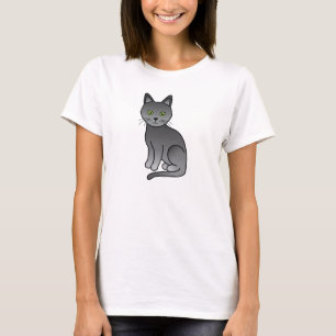 Süße Cartoon-Illustration einer Korat-Katze T-Shirt