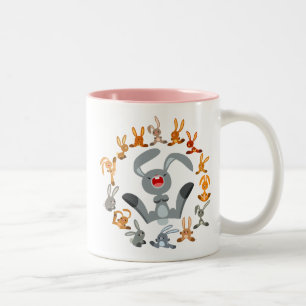 Süße Cartoon-Kaninchen-Mandala-Tasse Zweifarbige Tasse