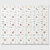 Süße Cartoon-Kätzchen-Set Geschenkpapier (Flach)