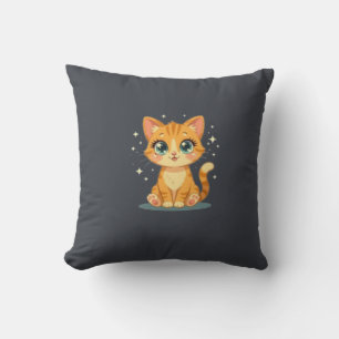 **Süße Cartoon-Katze – Bezaubernde Kitty-Illustrat Kissen