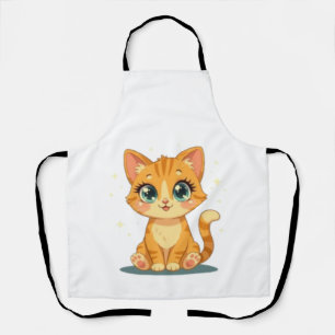 **Süße Cartoon-Katze – Bezaubernde Kitty-Illustrat Schürze