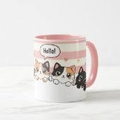 Süße Cartoon-Katze Kaffeetasse (VorderseiteRechts)