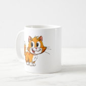 Süße Cartoon-Katze Kaffeetasse (Vorderseite Links)