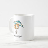 Süße Cartoon-Katze Pun Design Kaffeetasse (Vorderseite Links)