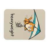 Süße Cartoon-Katze Pun Design Magnet (Horizontal)