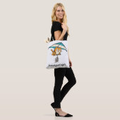 Süße Cartoon-Katze Pun Design Tasche (Am Model)