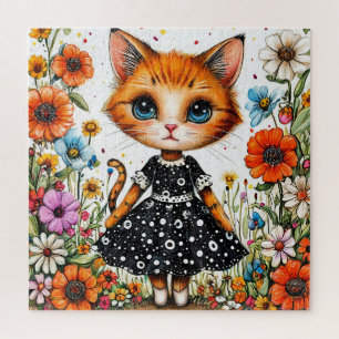 Süße Cartoon-Katze Puzzle
