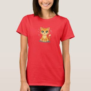**Süße Cartoon-Katze – Reizende Kitty-Illustration T-Shirt