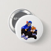 Süße Cartoon-Katze und Maus-Rund-Pin-Back-Button Button (Vorne & Hinten)