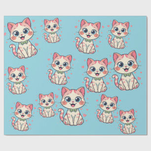 Süße Cartoon-Katzen Geschenkpapier