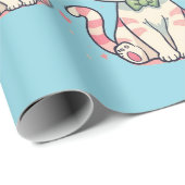 Süße Cartoon-Katzen Geschenkpapier (Rolleneckpunkt)