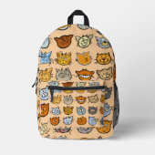 Süße Cartoon Katzen Gesichter Rucksack (Vorderseite)
