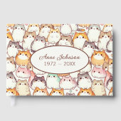 Süße Cartoon-Katzen-Sammlung mit Herzen Gästebuch (Vorderseite)