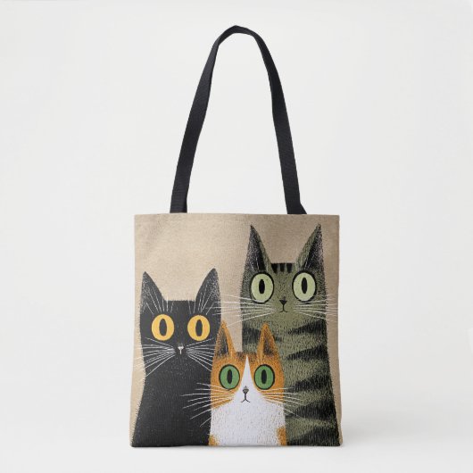 Süße Cartoon-Katzen Tasche (Vorderseite)