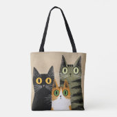 Süße Cartoon-Katzen Tasche (Rückseite)
