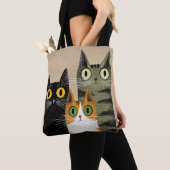 Süße Cartoon-Katzen Tasche (Von Nahem)