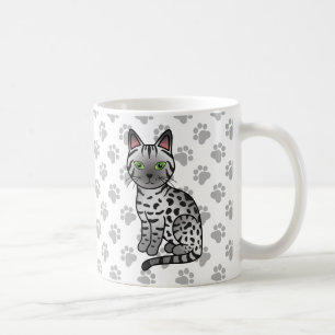 Süße Cartoon-Katzenillustration der ägyptischen Ma Kaffeetasse