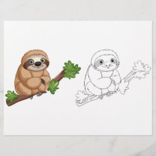 Süße Cartoon-Koala-Malvorlage Flyer