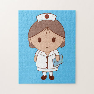 Süße Cartoon-Krankenschwester Puzzle
