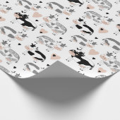 Süße Cartoon-Kühe Geschenkpapier (Ecke)