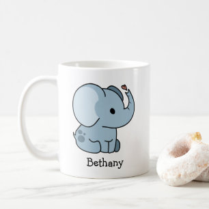 Süße Cartoon-Launische Elefanten-Personalisierung Kaffeetasse