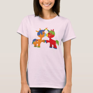 Süße Cartoon-LGBTQIA-Einhörner Damen T-Shirt