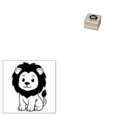 Süße Cartoon-Löwe 1x1 Gummistempel (Stempel)